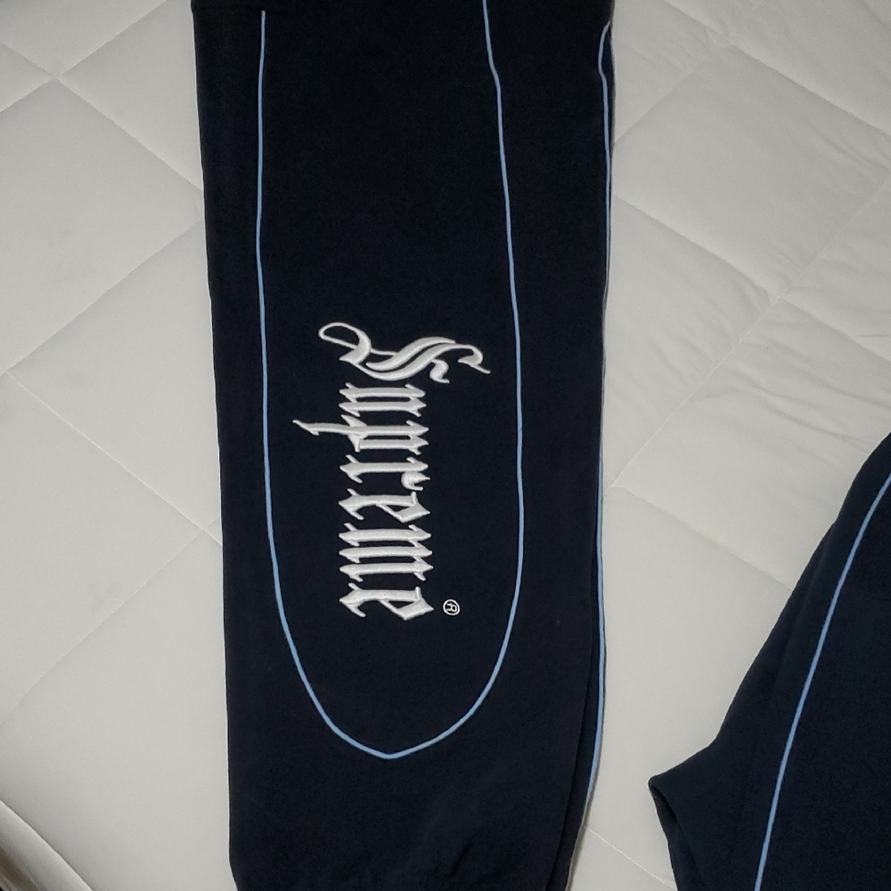 Supreme Black Sweatpants with White Logo